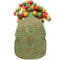 Green Wooden Beaded King Tut Mask Necklace