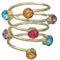 Multicolor Rhinestone Coil Wrap Ring