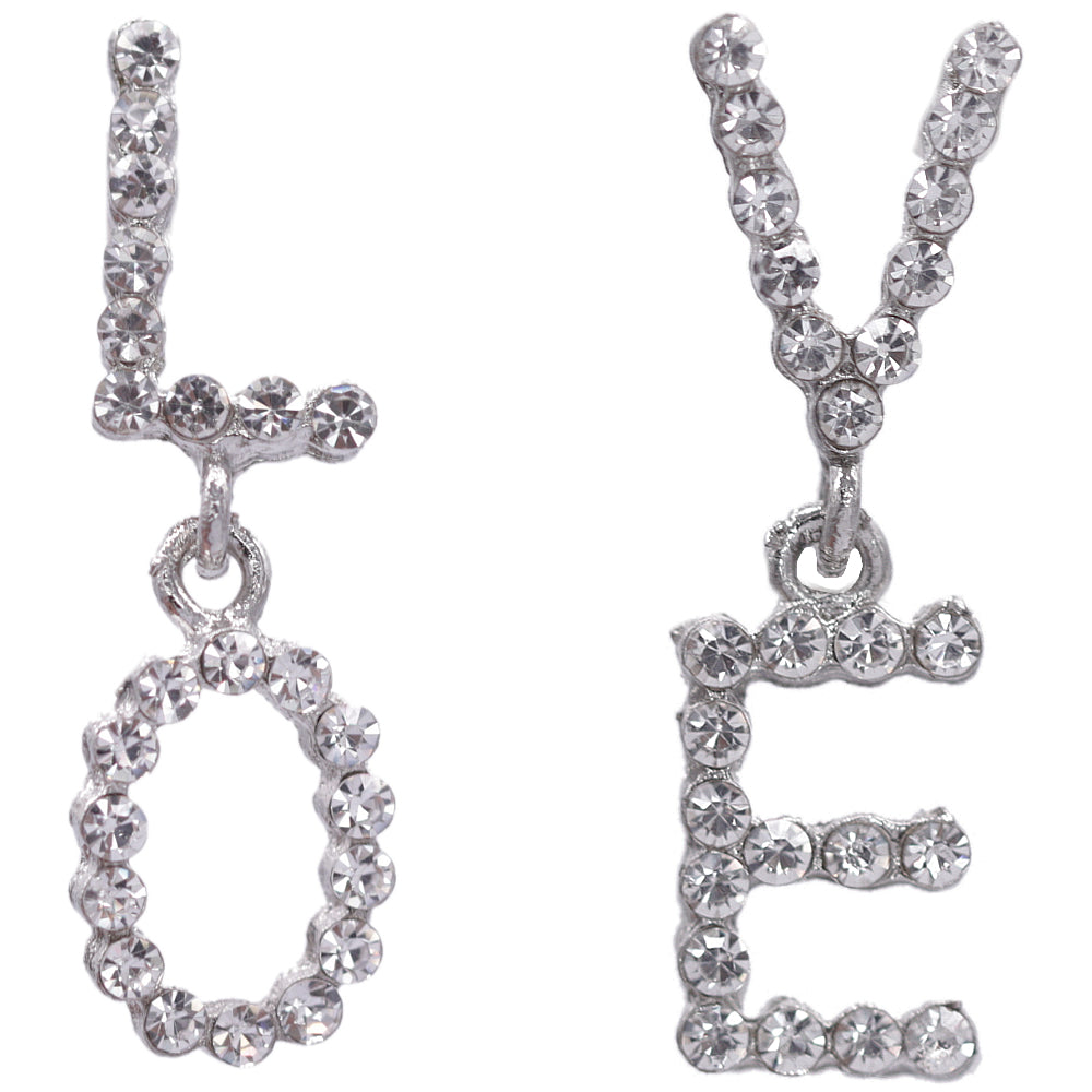 Silver Love Letter Dangle Earrings – Risque21