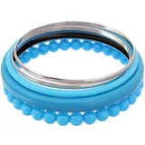 Blue 5-piece Beaded Bracelet Set