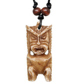Brown Tribal Tiki Totem Nylon Necklace