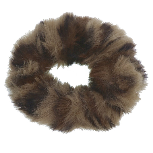 Brown Faux Fur Hair Scrunchie