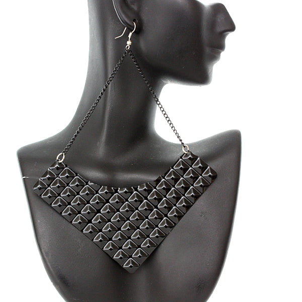 Black Pyramid Earrings
