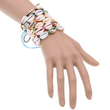 Pink Cowrie Sea Shell Adjustable Bracelet