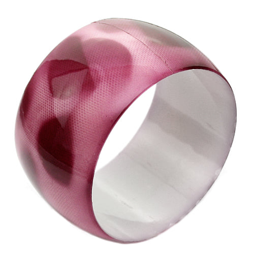 Berry Pink Spotted Glossy Bangle Bracelet