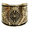 Black Double-Sided Art Deco Metal Cuff Bracelet