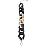 Black Acrylic Chain Link Bracelet