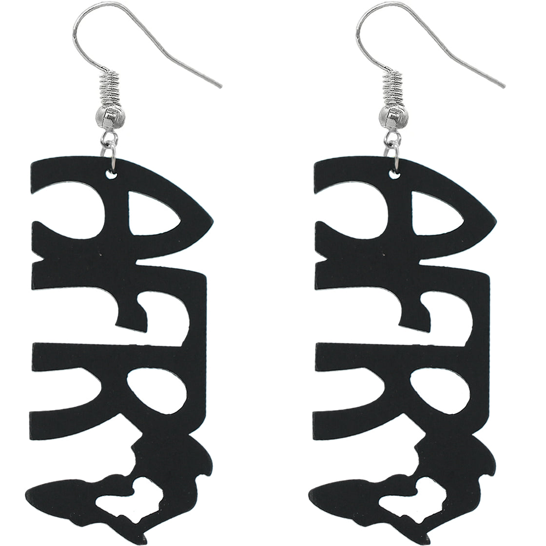 Black Africa Letter Earrings