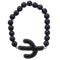 Black Cactus Bead Stretch Bracelet