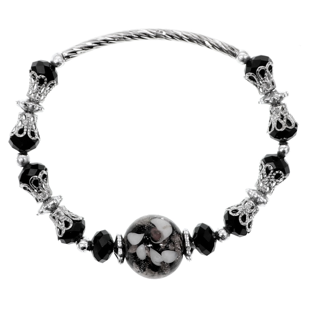 Glass Bead Stretch Bracelet
