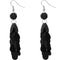 Black Beaded Fireball Confetti Cascade Earrings