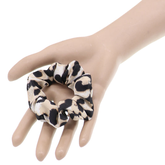 Brown Black Animal Print Hair Scrunchie