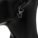 Black Butterfly Leverback Mini Earrings