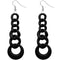 Black Gradual Chain Link Earrings