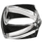 Black Clear Striped Square Bangle Bracelet