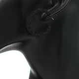 Black Crinkle Mini Hoop Earrings