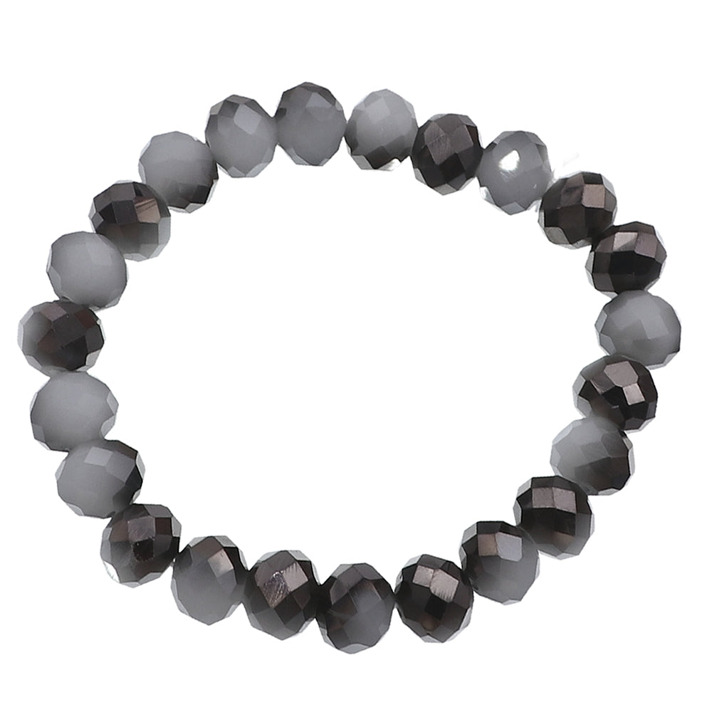 Black Briolette Bead Stretch Bracelet