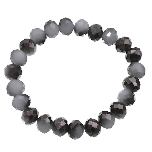 Black Briolette Bead Stretch Bracelet