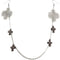 Black Double Cross Chain Necklace Earrings
