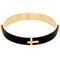 Black Cross Fabric Bangle Bracelet