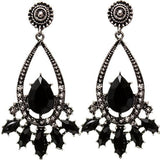 Black Faceted Earrings