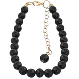 Black Faux Pearl Beaded Bracelet