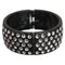 Black Iridescent Five Row Hinged Bracelet