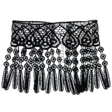 Black Fringe Lace Choker Necklace