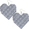 Black Mesh Rhinestone Heart Earrings