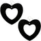 Black Gigantic Big Heart Earrings