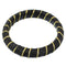 Black Glitter Fabric Wrapped Bangle Bracelet