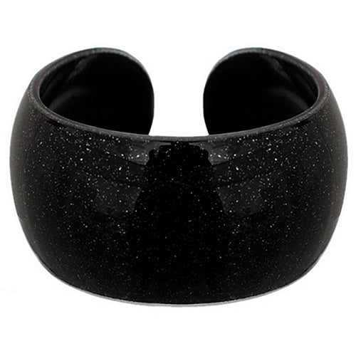 Black Glitter Sparkle Cuff Bracelet