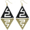 Black and Gold Glitter Earrings
