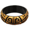 Black Gold Iridescent Swirl Bangle Bracelet