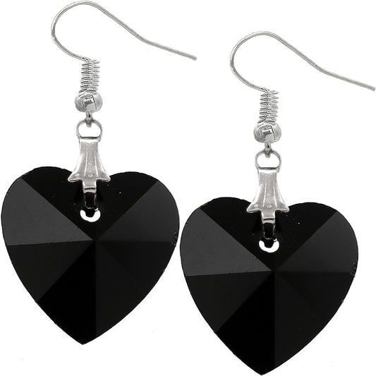 Black Heart Mini Mini Dangle Earrings