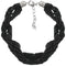 Black Twist Intertwined Sequin Beaded Bracelet