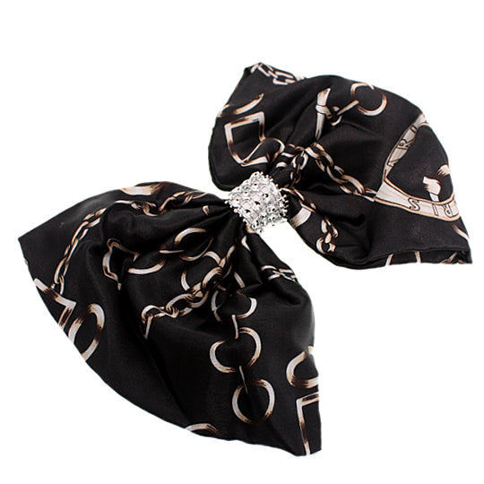 Black Chain Link Pattern Gator Hair Clip