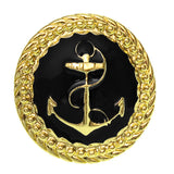 Black Large Anchor Adjustable Statement Ring