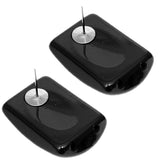 Black Large Faceted Post Earrings
