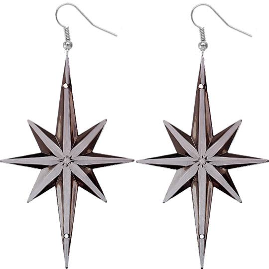 Black Large Translucent Shooting Star Earrings