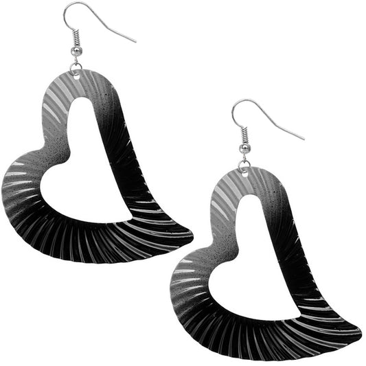 Black Large urban big earrings