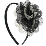 Black Layered Flower Headband