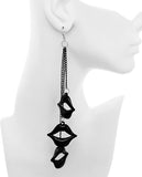 Black Lips Earrings