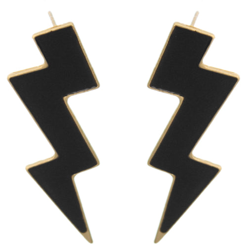 Black firebolt earrings