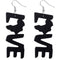 Black Live Africa Map Wooden Earrings