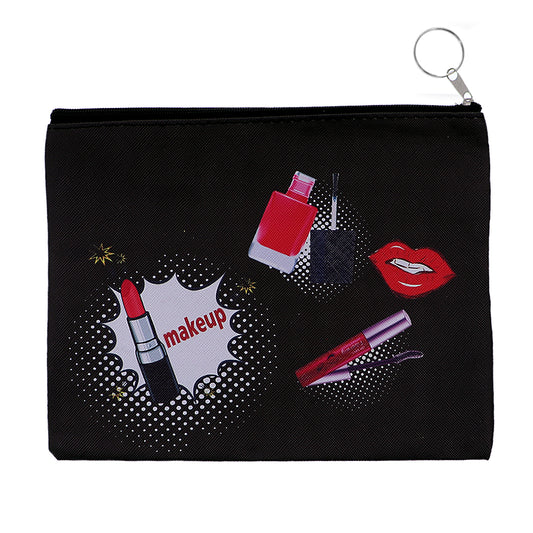 Black Lipstick Keychain Makeup Cosmetic Bag