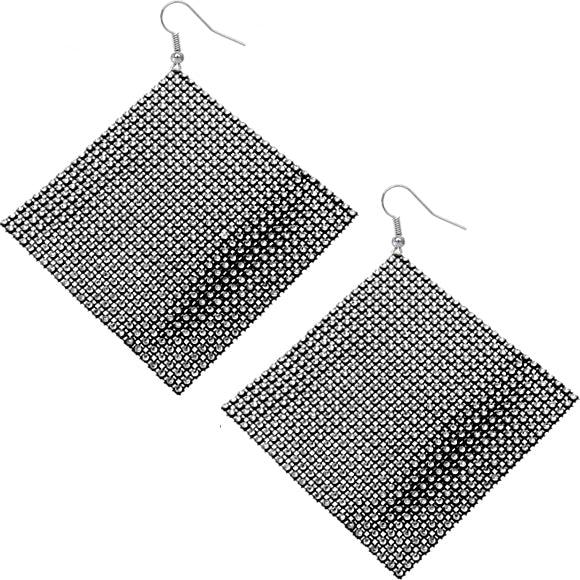 Black Big Mesh Earrings