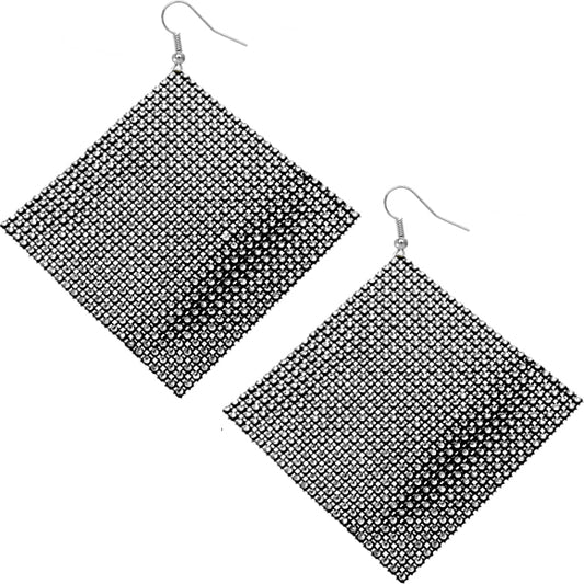 Black Big Mesh Earrings