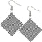 Black Silver Mesh Mini Rhinestone Drop Earrings