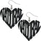 Black Wooden Heart Shaped Natural Word Earrings